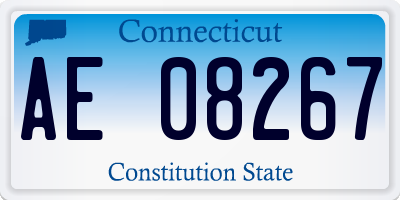 CT license plate AE08267