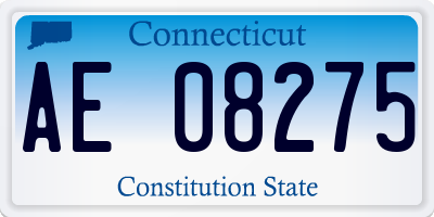 CT license plate AE08275