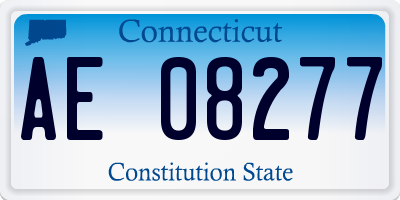 CT license plate AE08277