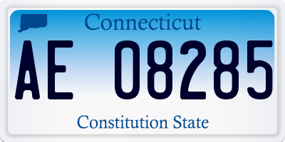 CT license plate AE08285