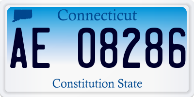 CT license plate AE08286