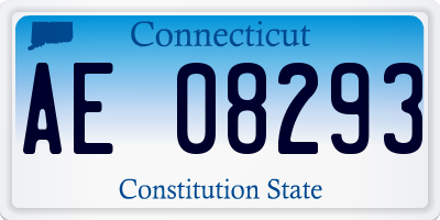 CT license plate AE08293