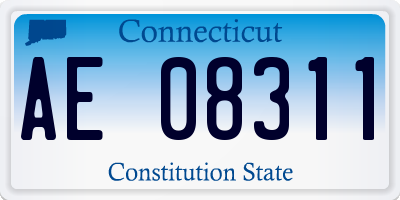 CT license plate AE08311