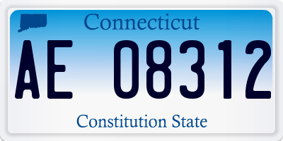 CT license plate AE08312