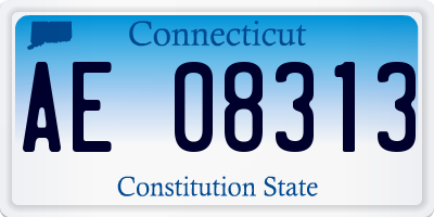 CT license plate AE08313