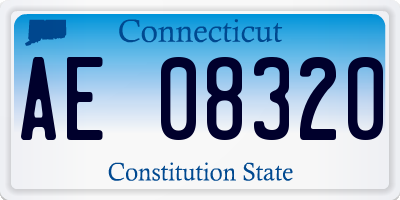 CT license plate AE08320