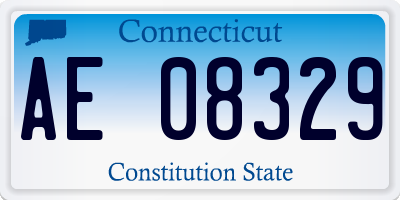 CT license plate AE08329