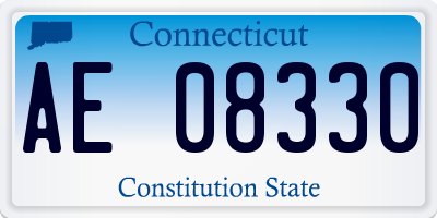 CT license plate AE08330