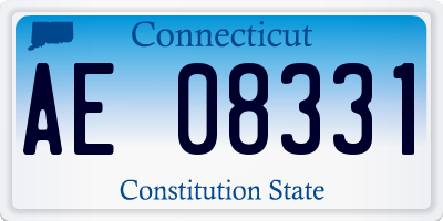 CT license plate AE08331