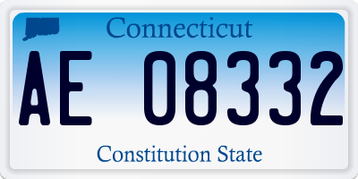 CT license plate AE08332