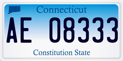 CT license plate AE08333
