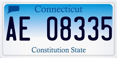 CT license plate AE08335