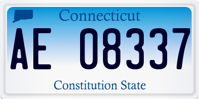 CT license plate AE08337