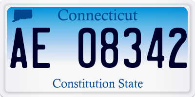 CT license plate AE08342