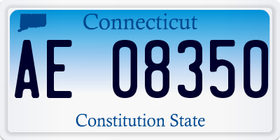 CT license plate AE08350