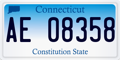 CT license plate AE08358
