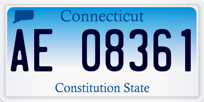 CT license plate AE08361