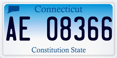 CT license plate AE08366