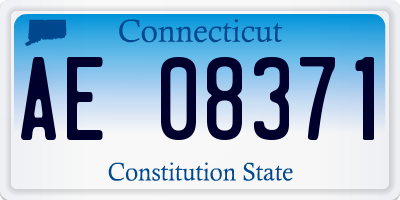 CT license plate AE08371