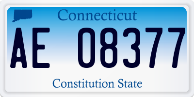 CT license plate AE08377
