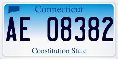 CT license plate AE08382