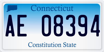 CT license plate AE08394