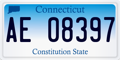 CT license plate AE08397