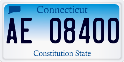 CT license plate AE08400