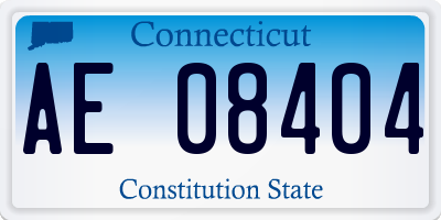 CT license plate AE08404