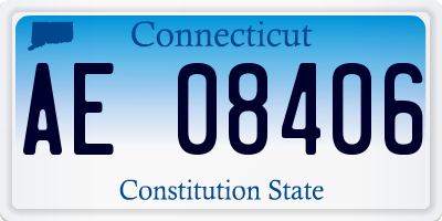 CT license plate AE08406