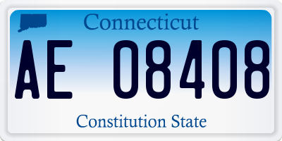 CT license plate AE08408
