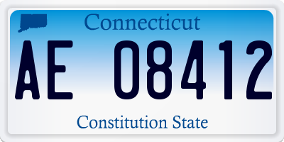 CT license plate AE08412