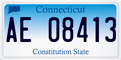 CT license plate AE08413