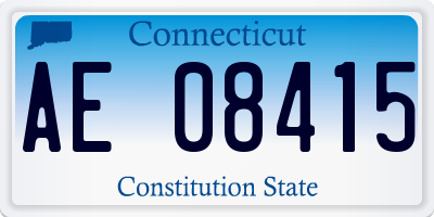 CT license plate AE08415