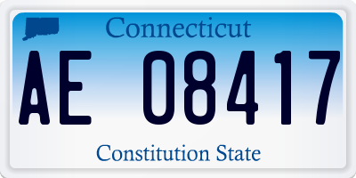CT license plate AE08417
