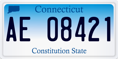 CT license plate AE08421