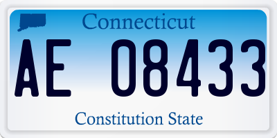 CT license plate AE08433