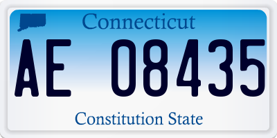 CT license plate AE08435