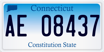 CT license plate AE08437