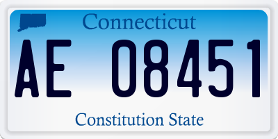 CT license plate AE08451