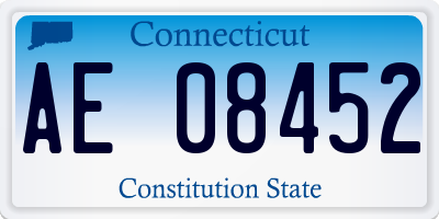 CT license plate AE08452