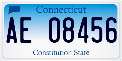 CT license plate AE08456