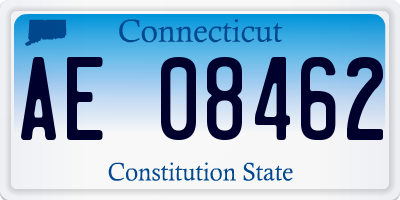 CT license plate AE08462