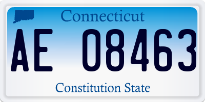 CT license plate AE08463