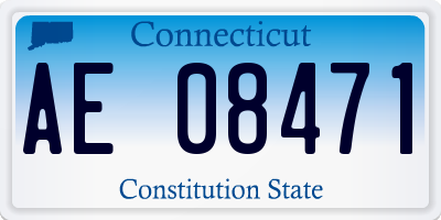 CT license plate AE08471