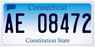 CT license plate AE08472