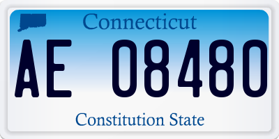 CT license plate AE08480