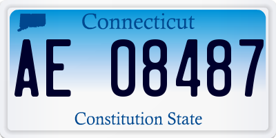 CT license plate AE08487