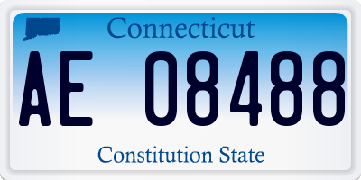 CT license plate AE08488