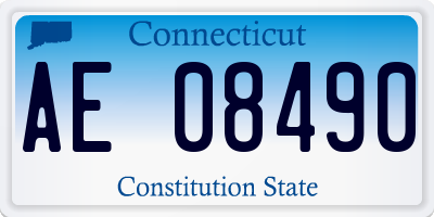 CT license plate AE08490